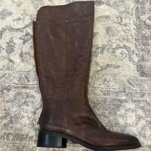 Franco Sarto Leather Riding Boots 8 Wide Calf NWOT